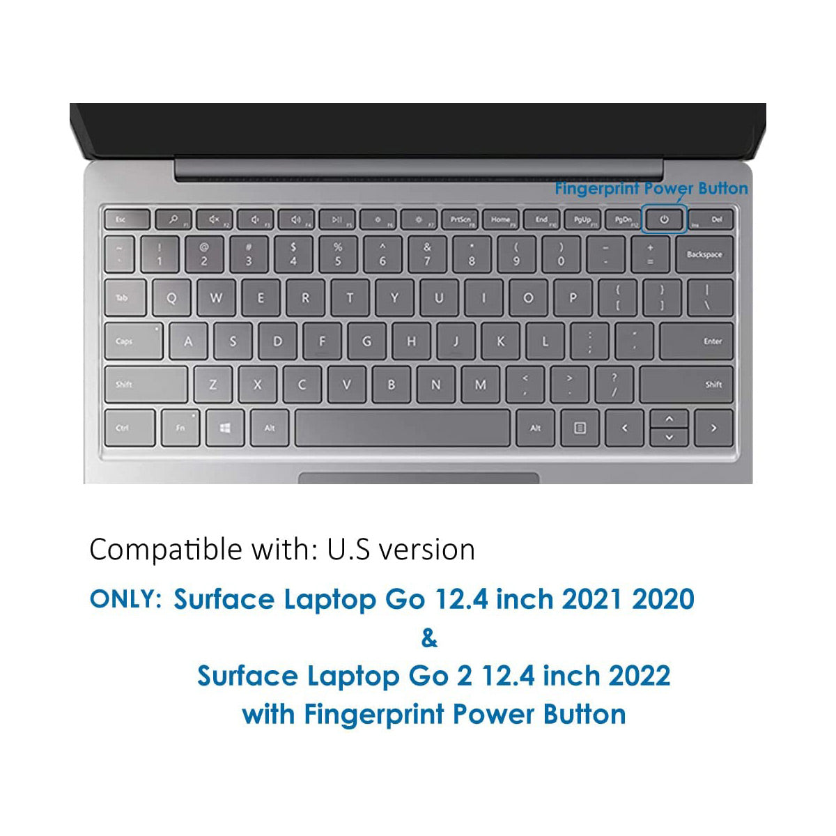 ENKAY HAT PRINCE TPU Keyboard Skin Cover for Microsoft Surface Laptop Go 1/2 12.4 (1943/2013) Ultra Thin Keyboard Protector US Version ENKAY HAT PRINCE TPU Keyboard Skin Cover for Microsoft Surface Laptop Go 1/2 12.4 (1943/2013) Ultra Thin Keyboard Protector US Version